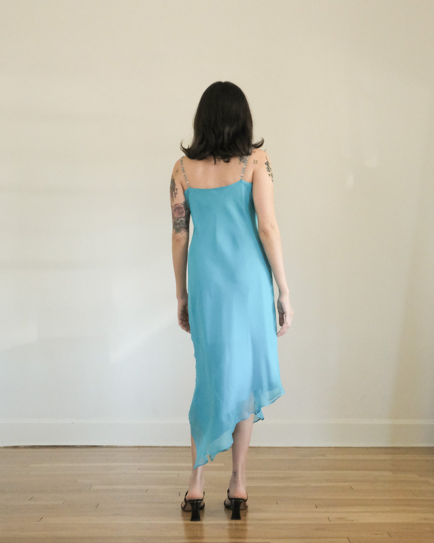 y2k Shelli Segal bias cut midi