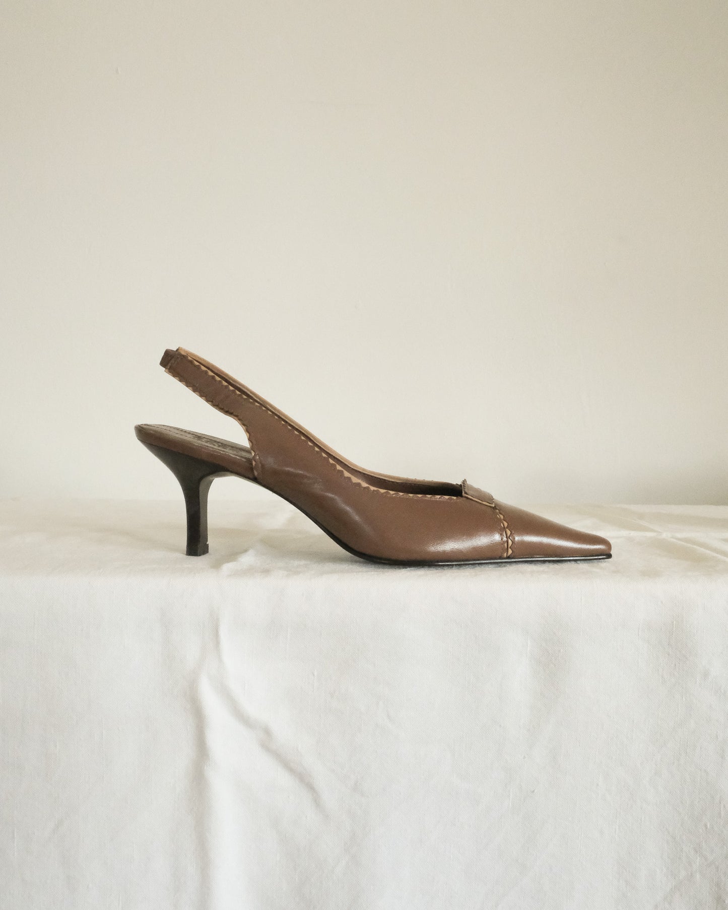 BCBG leather slingbacks