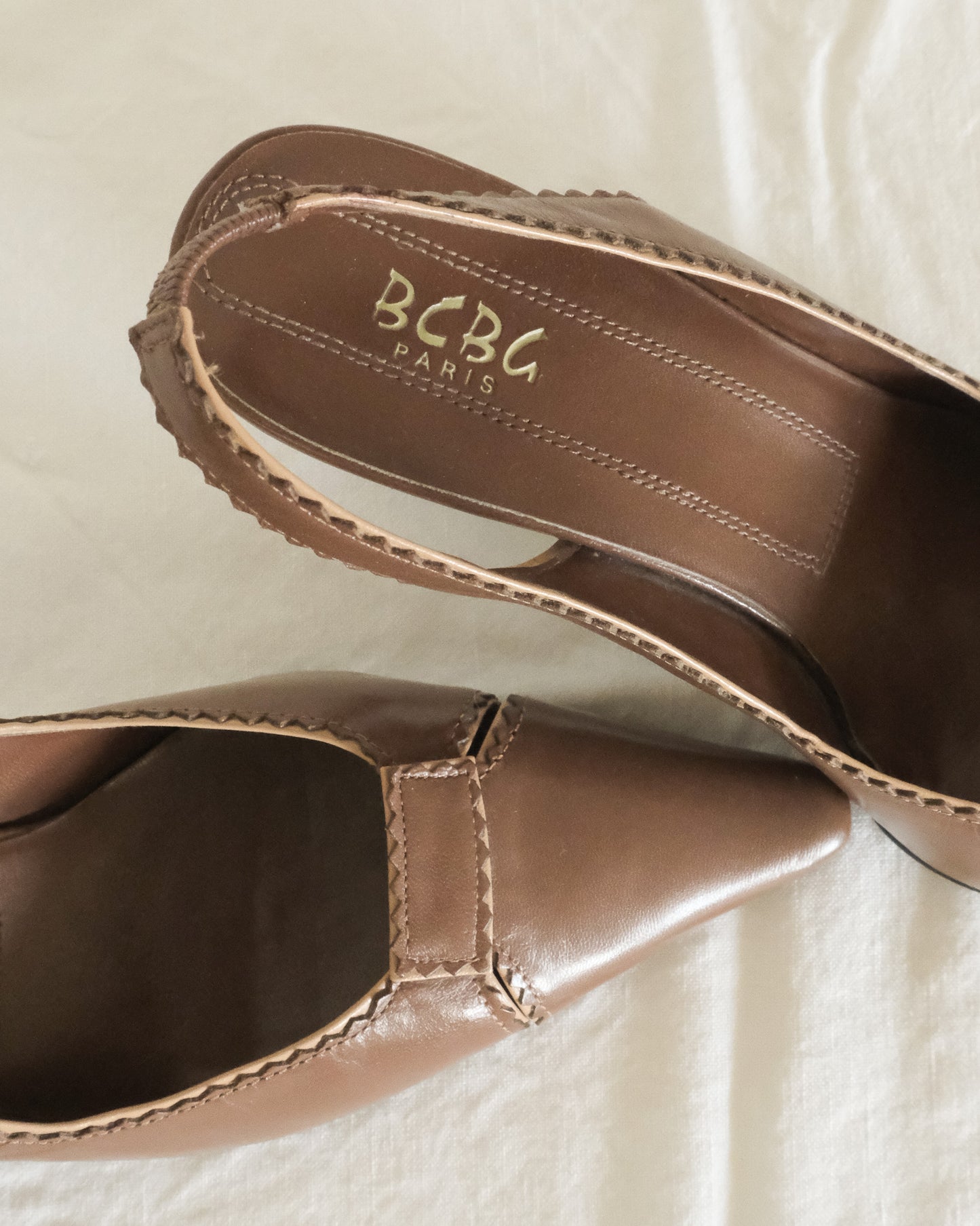 BCBG leather slingbacks