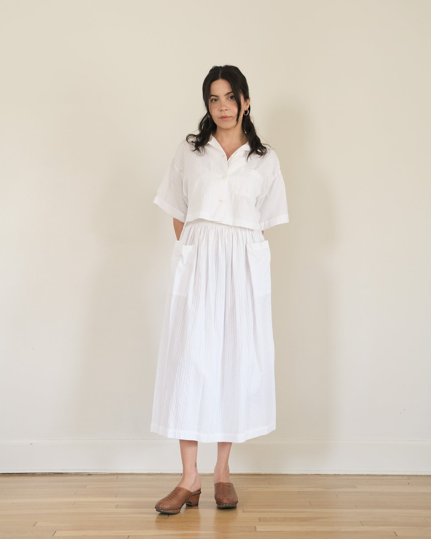 90s Esprit cotton skirt set