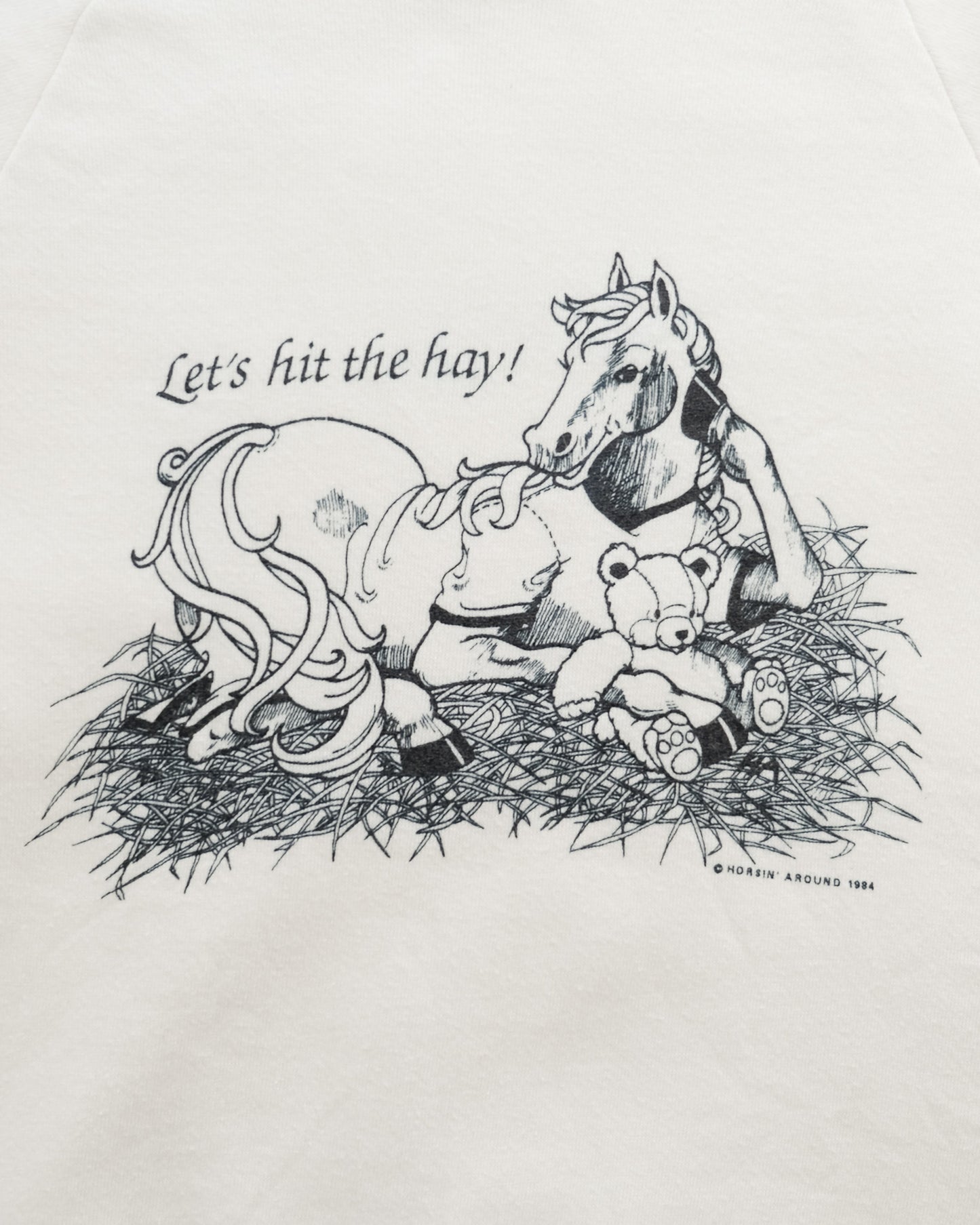 horse & teddy "hit the hay" sweatshirt