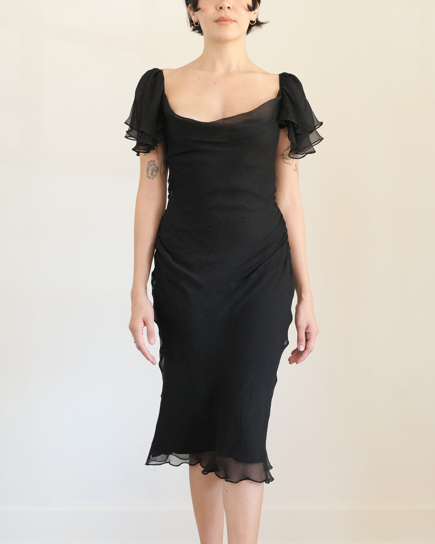 Catherine Malandrino silk chiffon cocktail dress