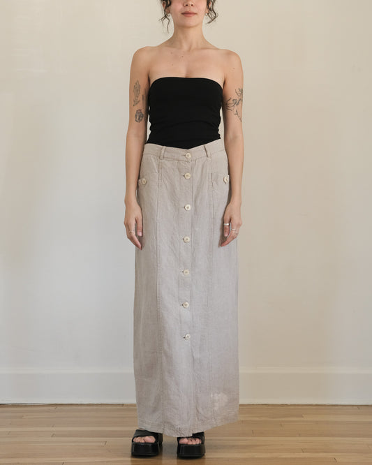 ESPRIT LINEN BUTTON SKIRT