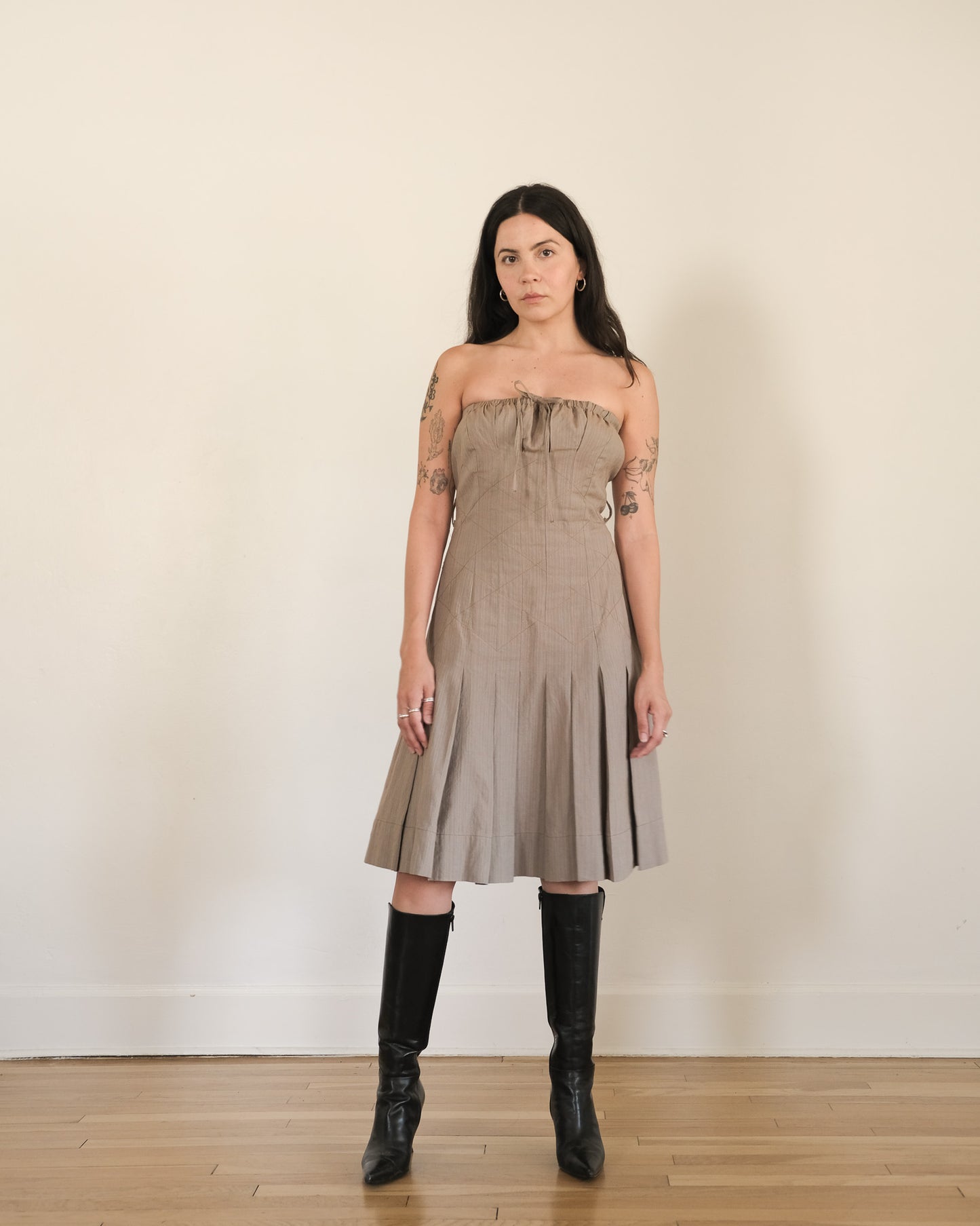 00s Tracy Reese cotton + linen dress