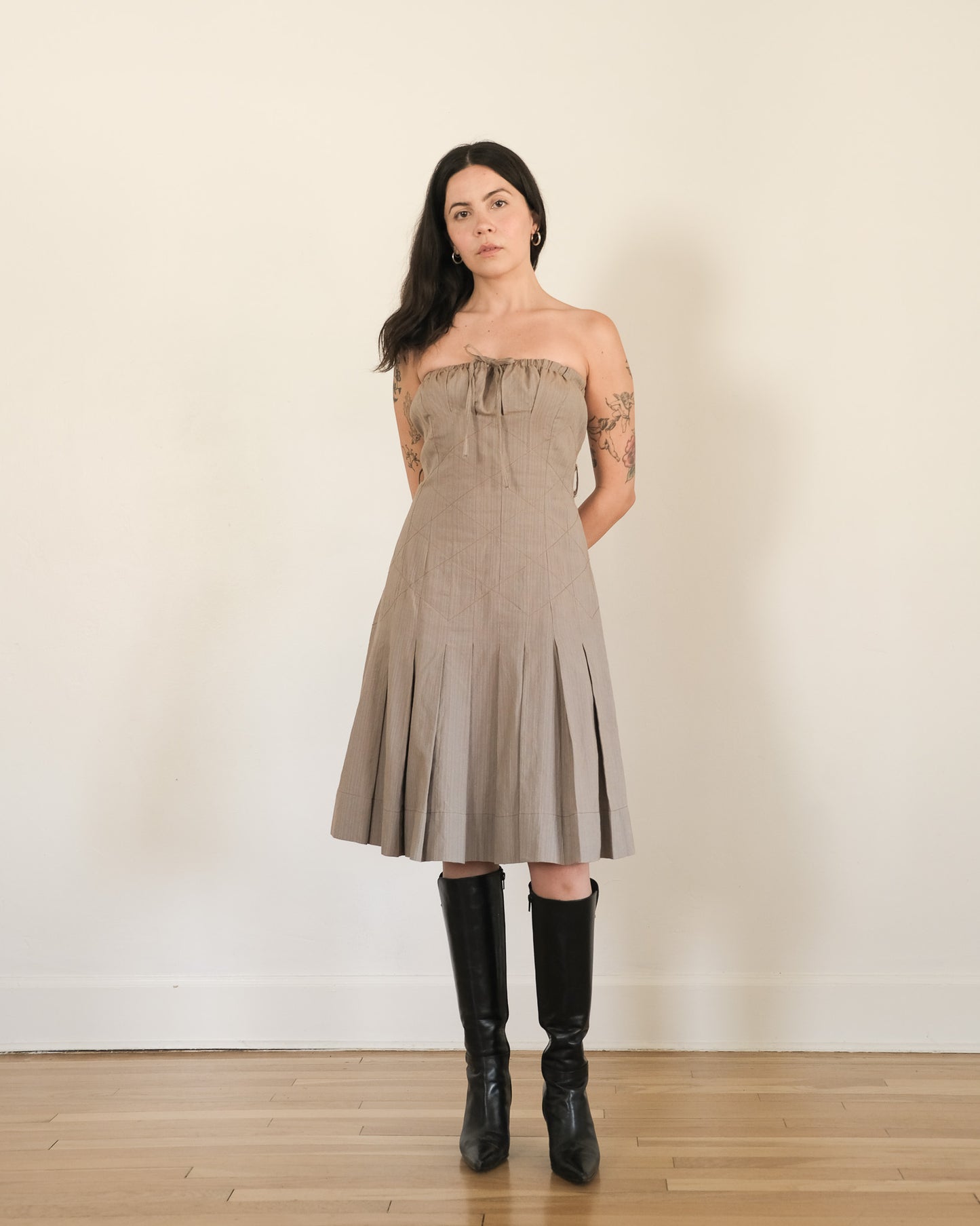 00s Tracy Reese cotton + linen dress