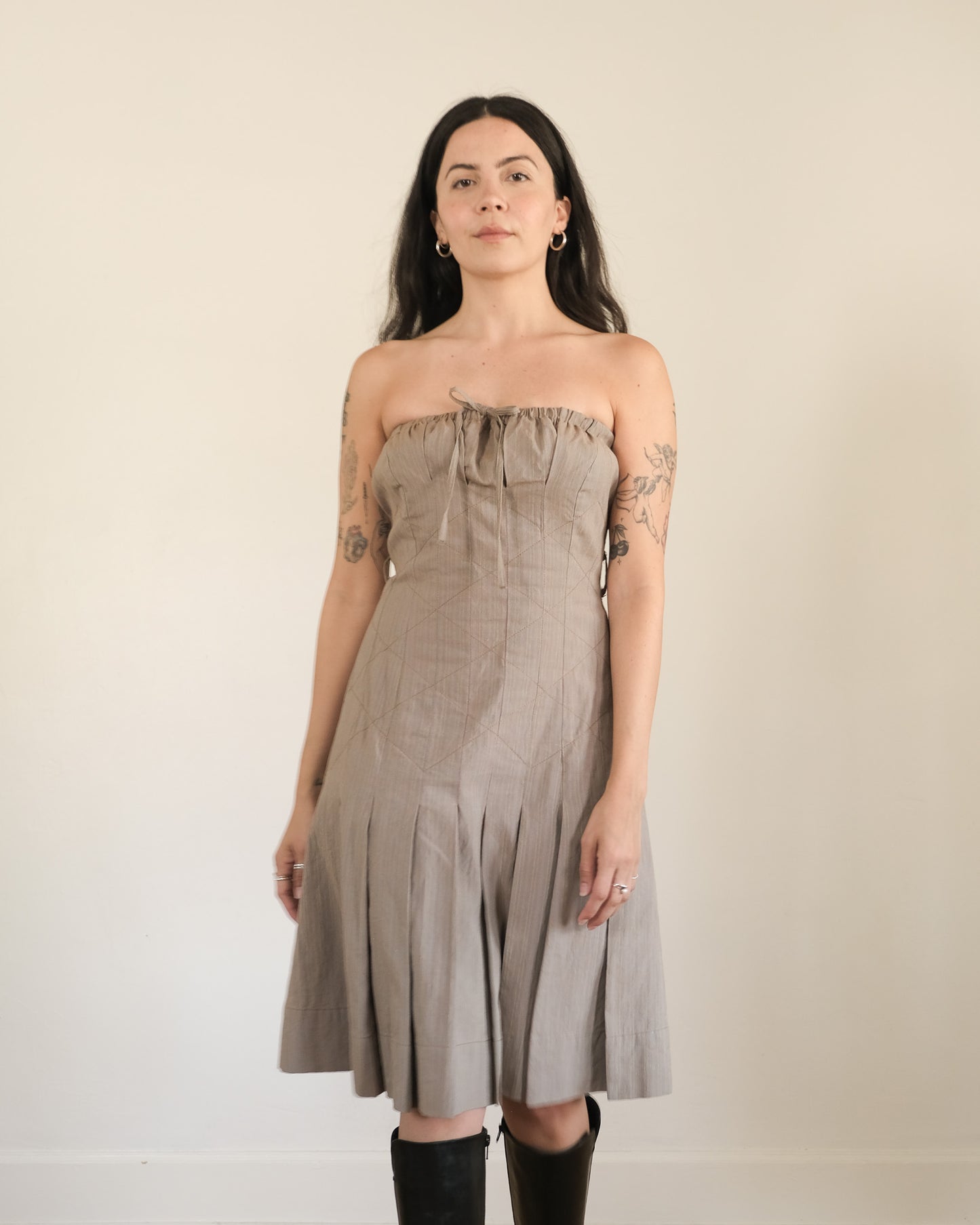 00s Tracy Reese cotton + linen dress