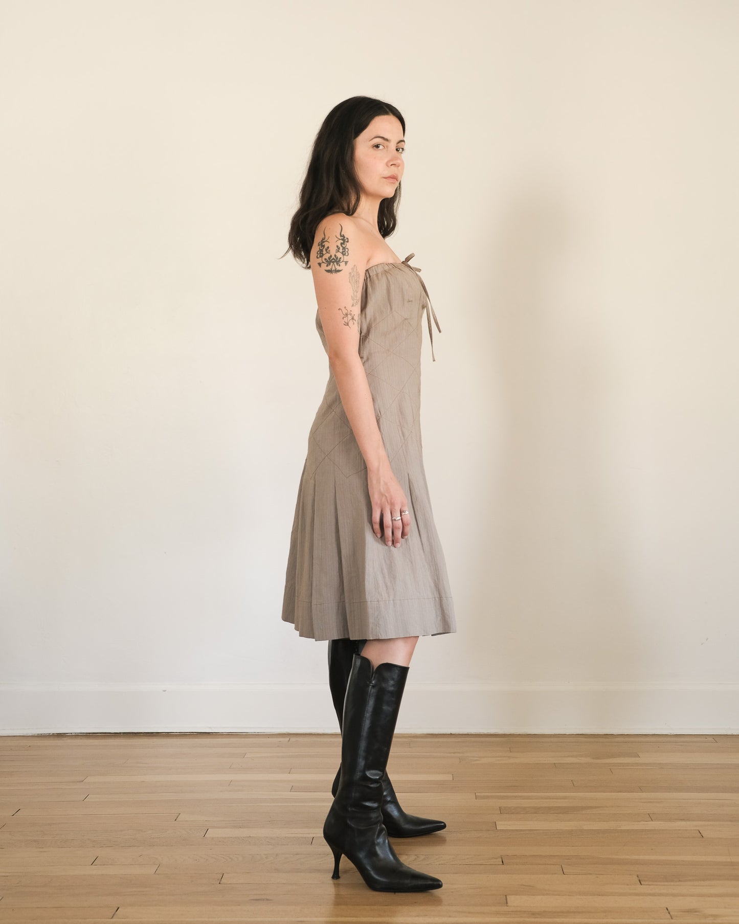 00s Tracy Reese cotton + linen dress