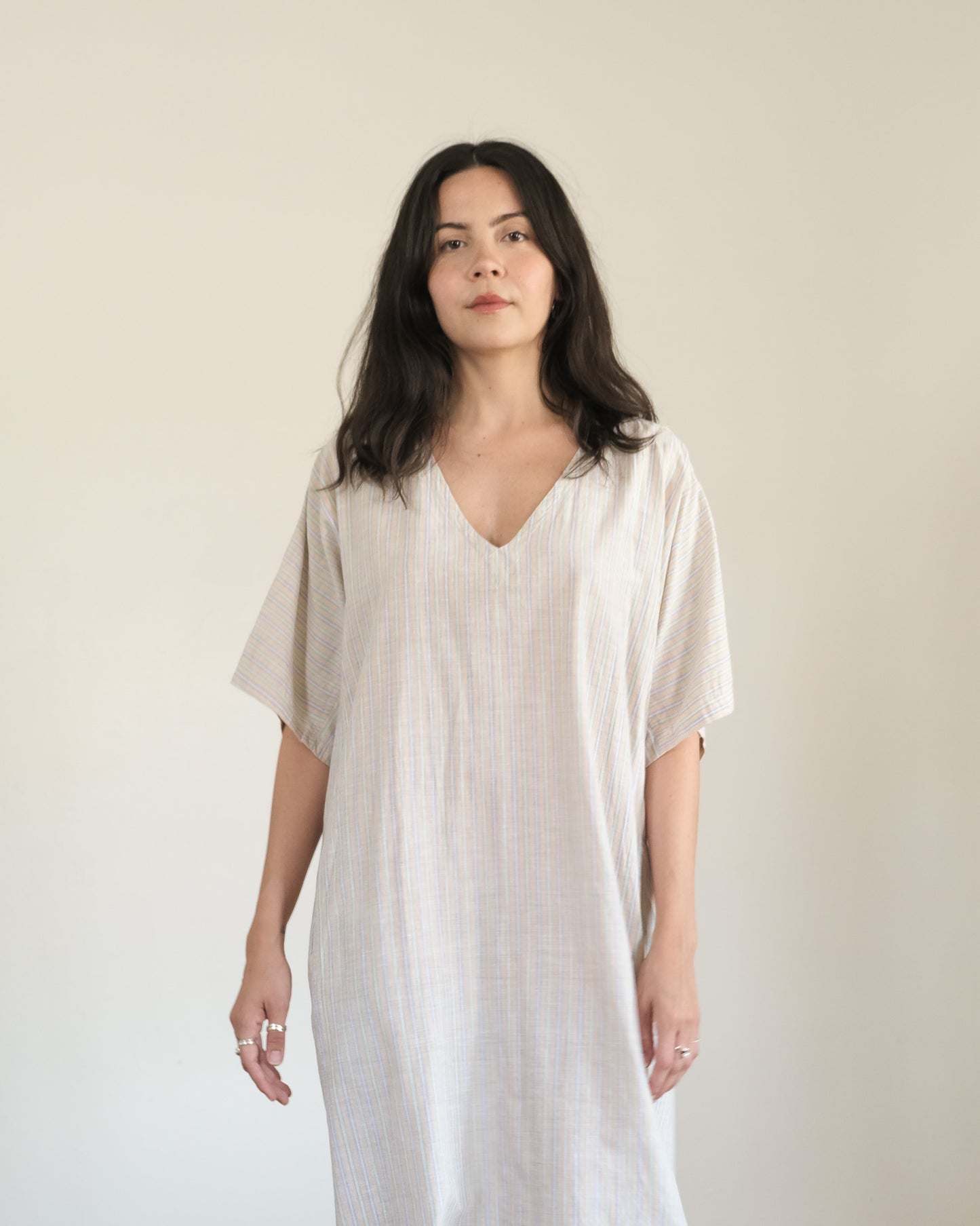 90s Calvin Klein striped caftan