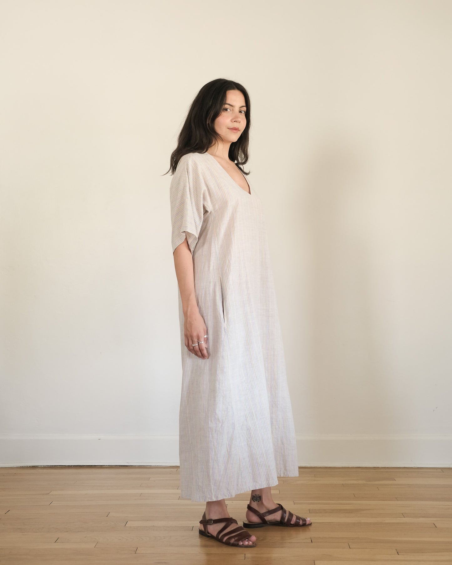 90s Calvin Klein striped caftan