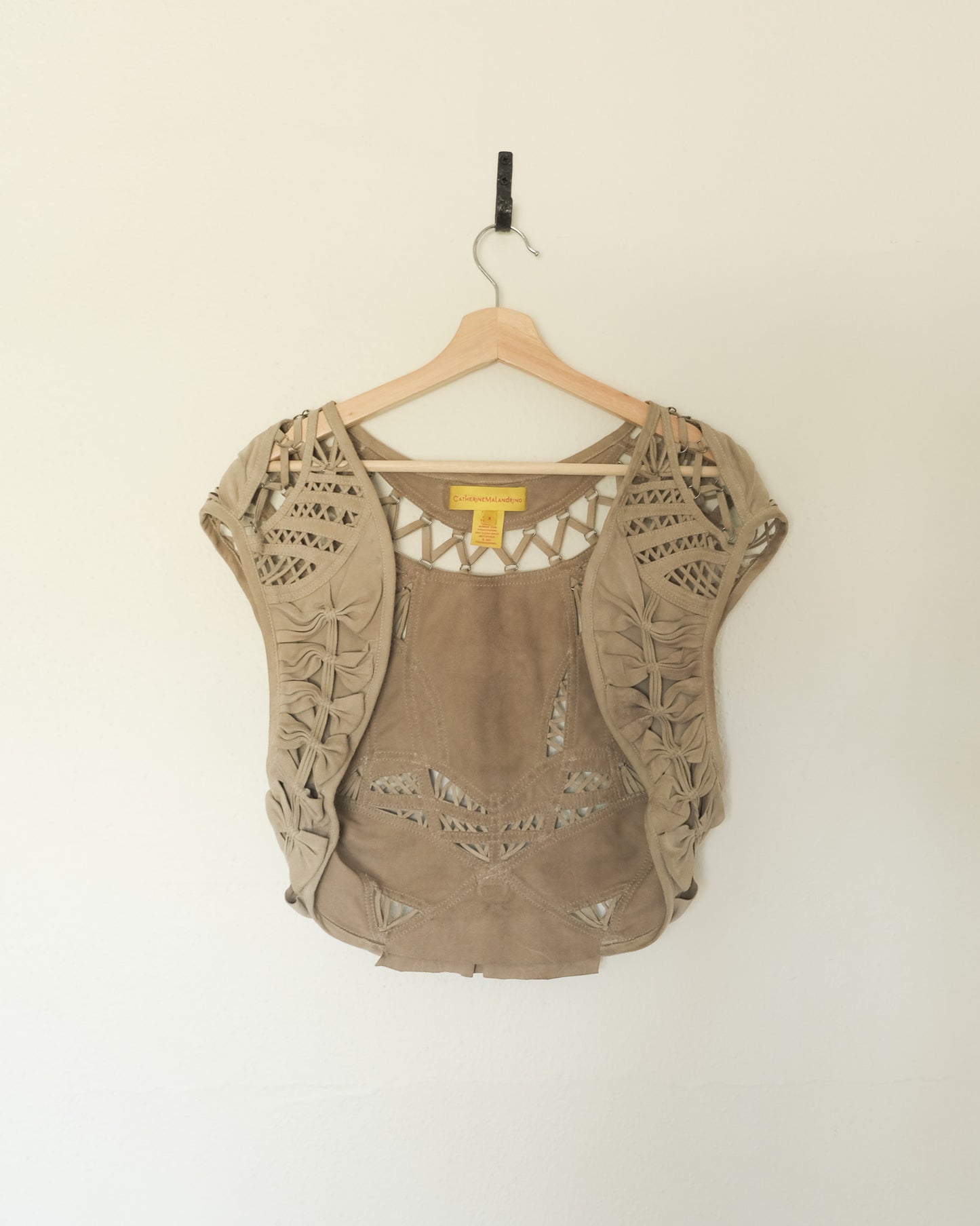 y2k Catherine Malandrino suede bolero