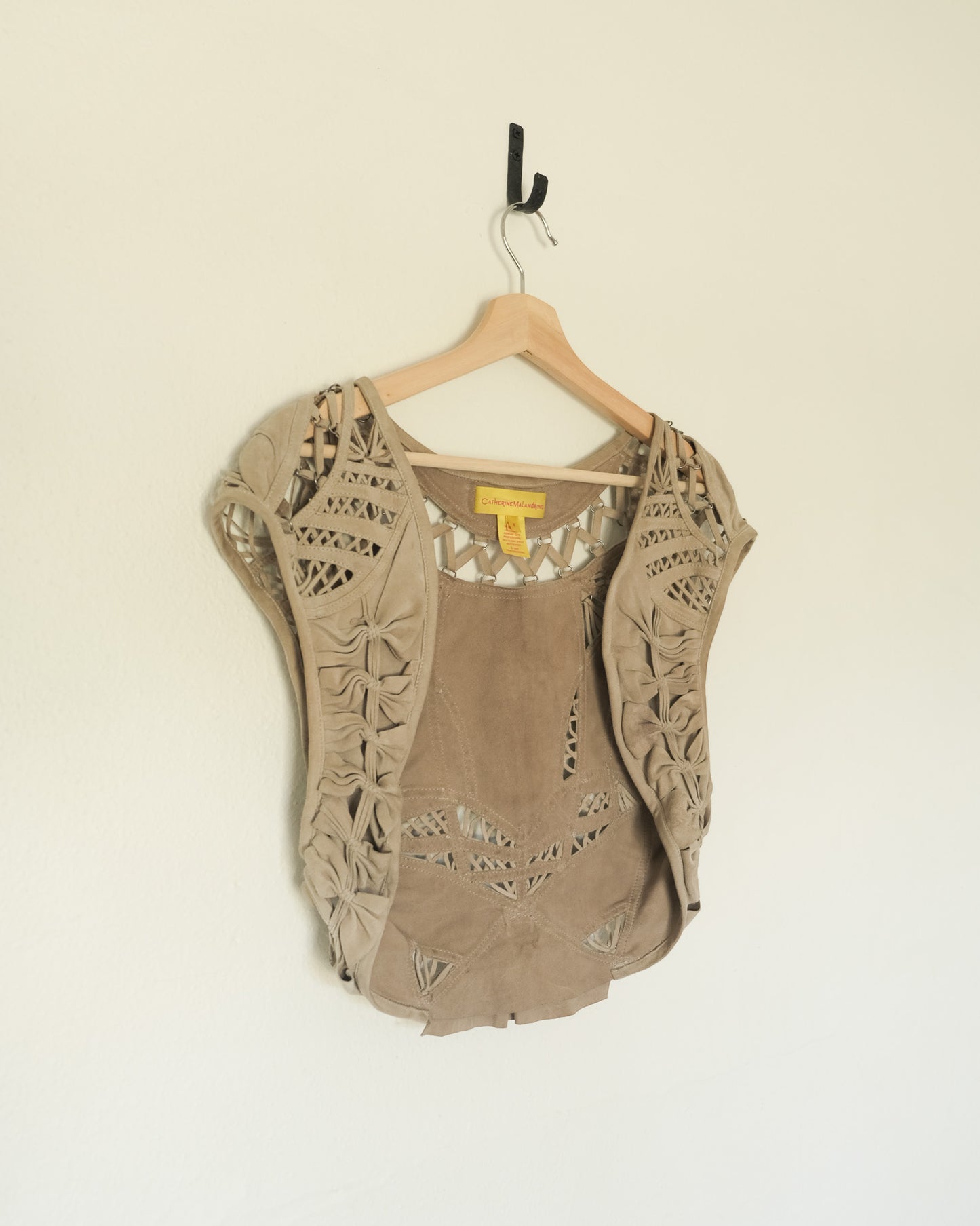 y2k Catherine Malandrino suede bolero