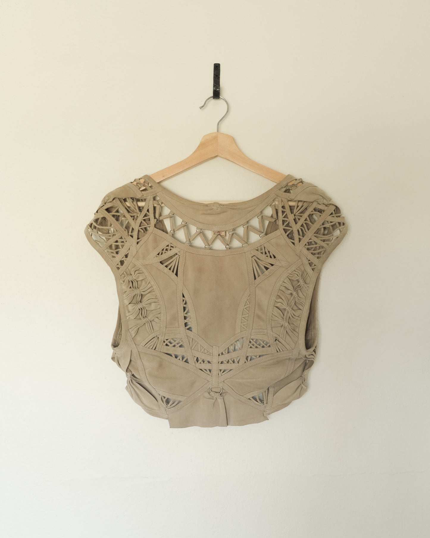 y2k Catherine Malandrino suede bolero