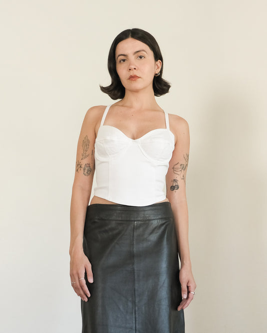 90s DKNY buckle strap bustier