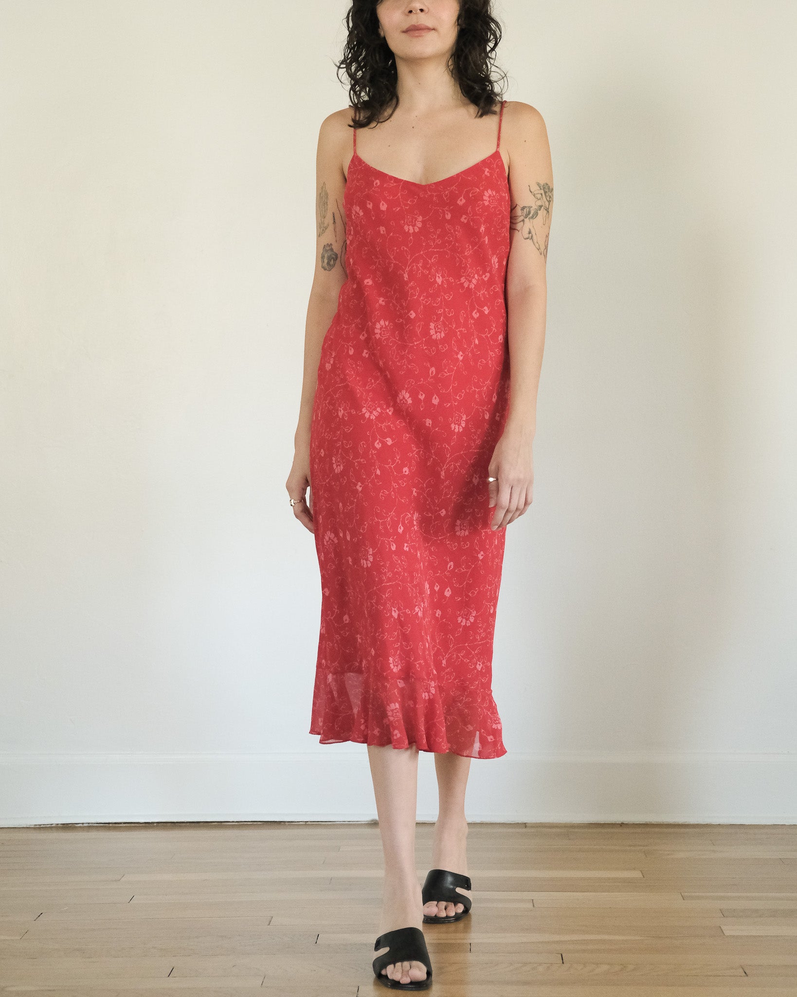 90s floral 2024 slip dress