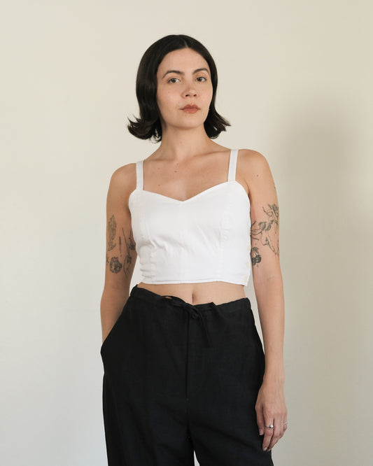90s Mondi button side crop top