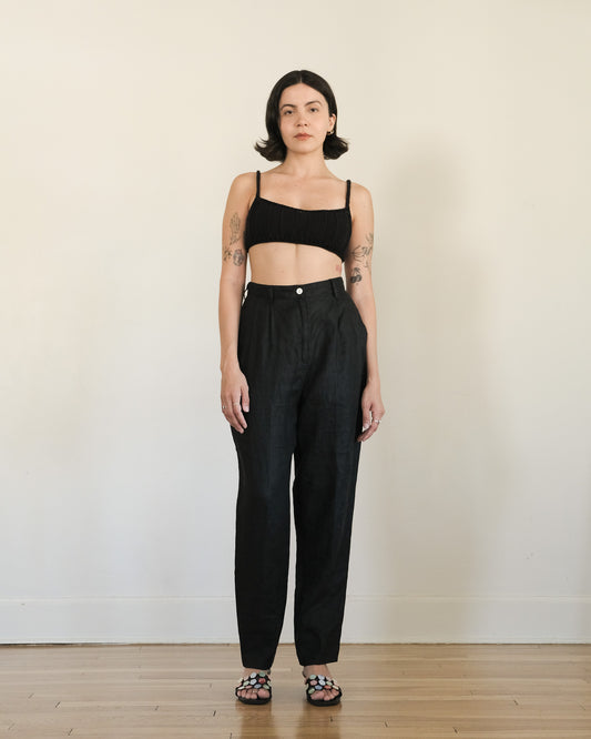 90s Benetton linen pleated trousers