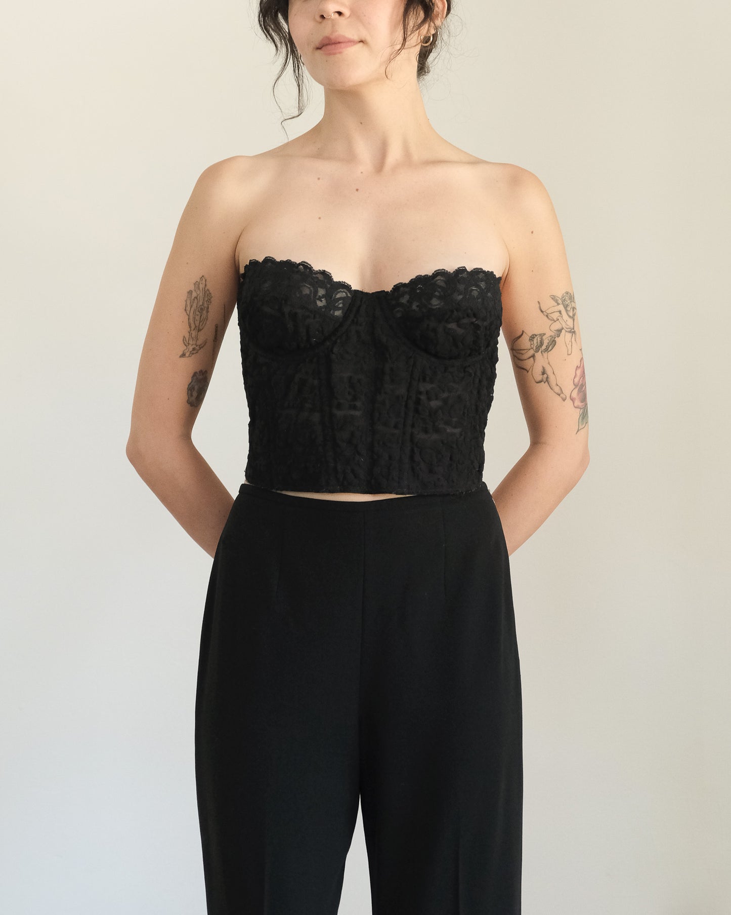 UNION-MADE LACE BUSTIER