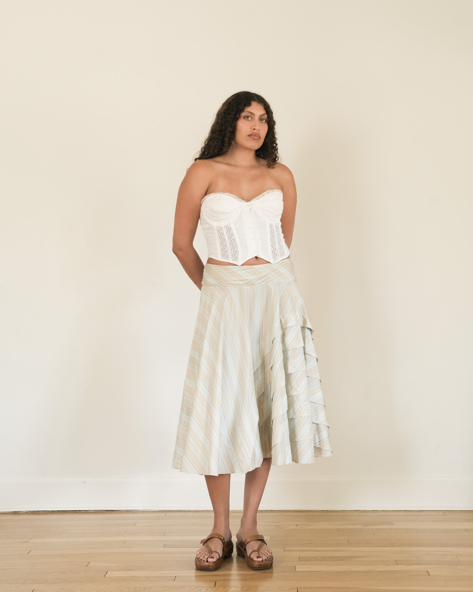 00s DKNY silk a-line skirt – deep end vintage