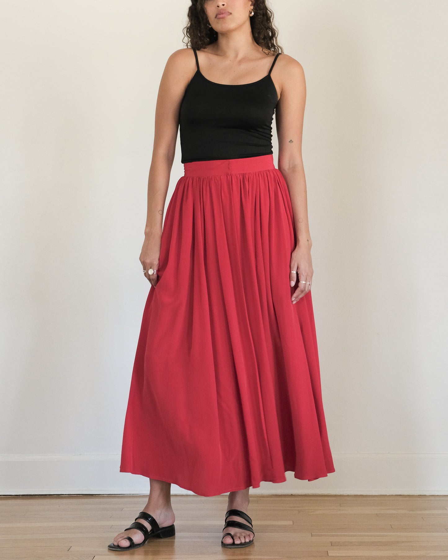 DKNY silk wrap skirt