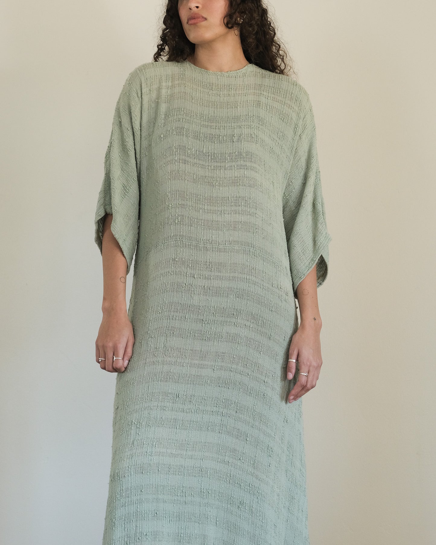 CELADON HANDMADE CAFTAN DRESS