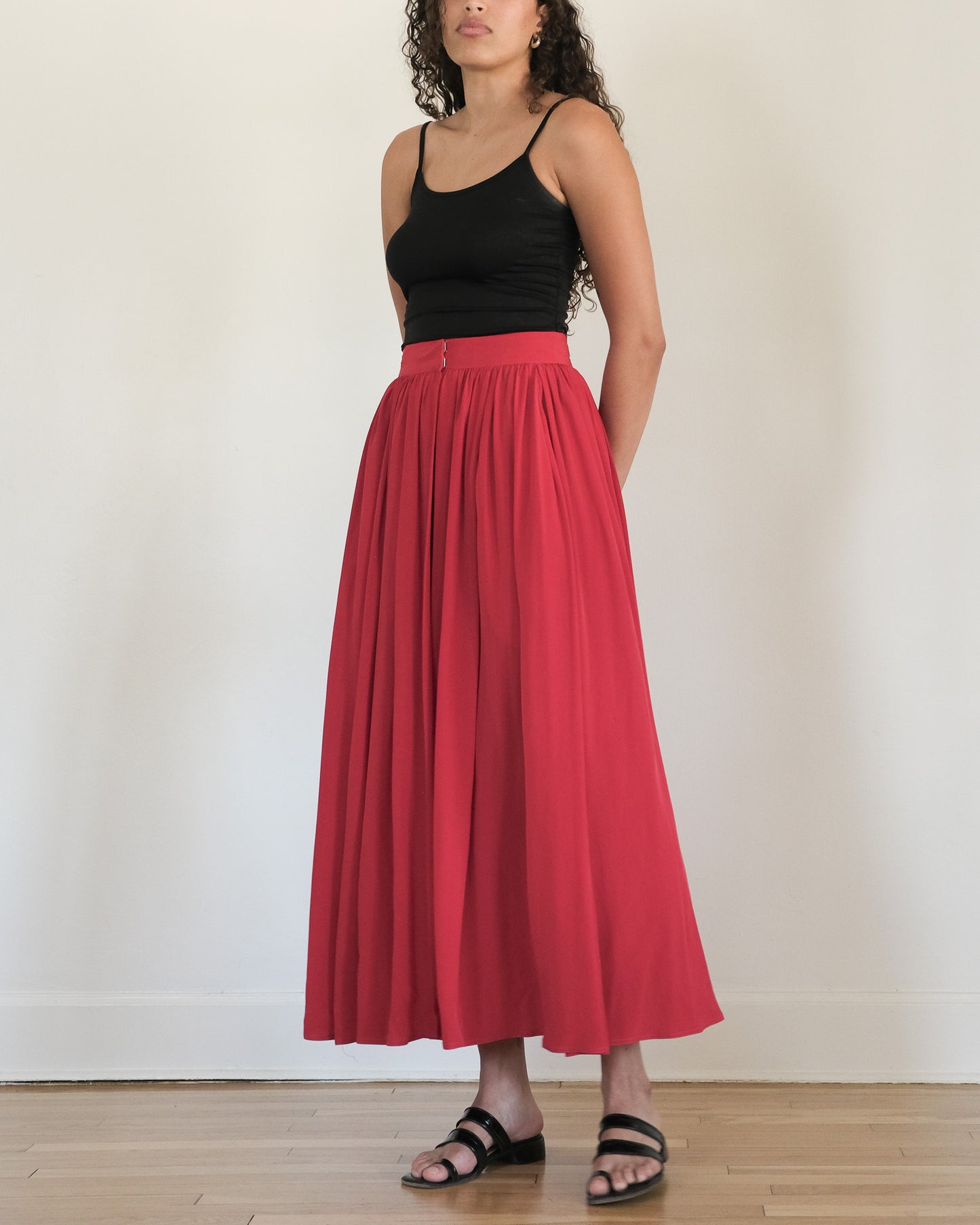 DKNY silk wrap skirt