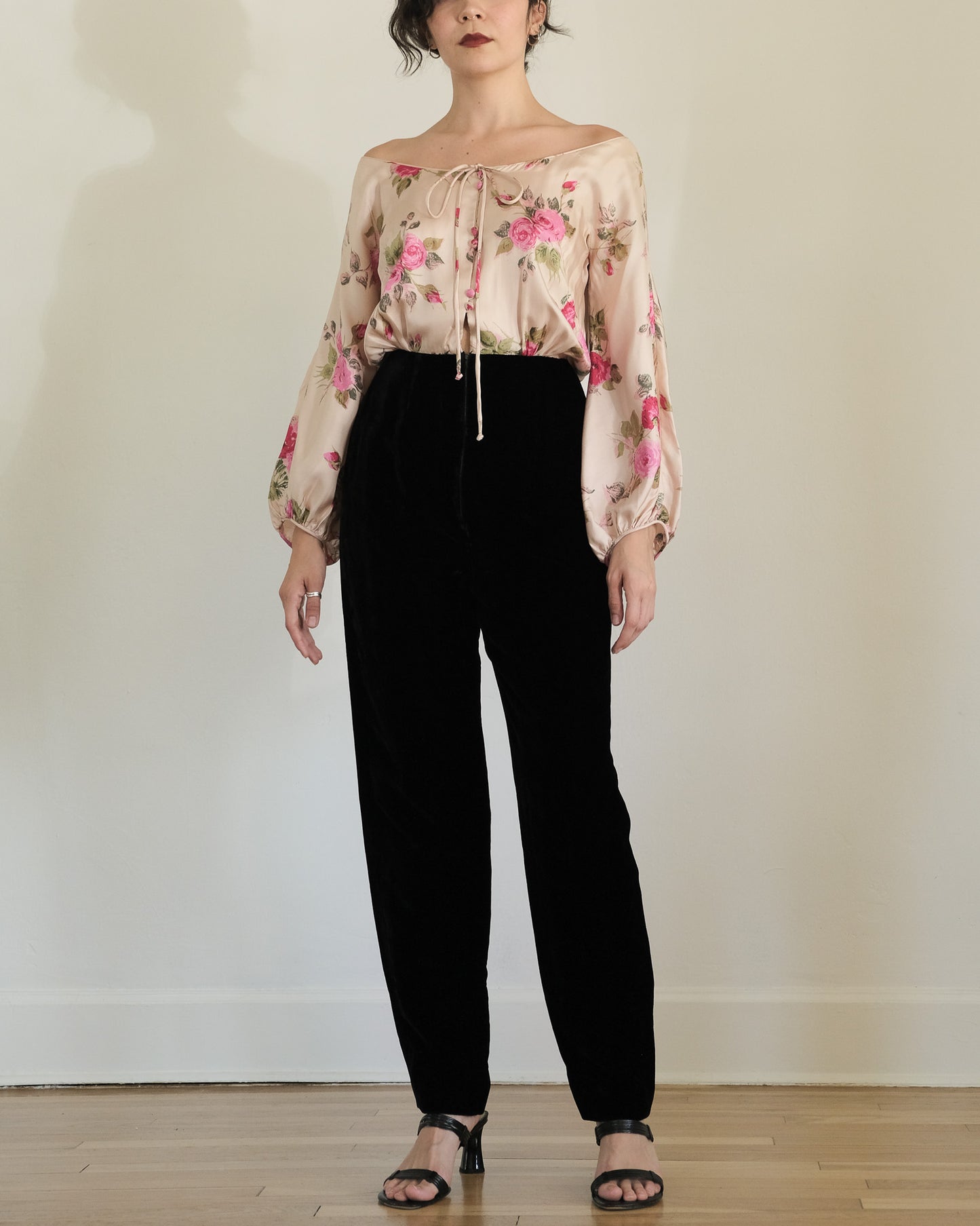 LUCIE ANN SILK + VELVET JUMPSUIT