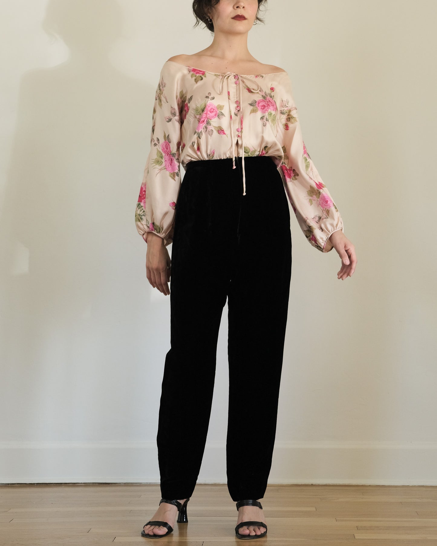 LUCIE ANN SILK + VELVET JUMPSUIT