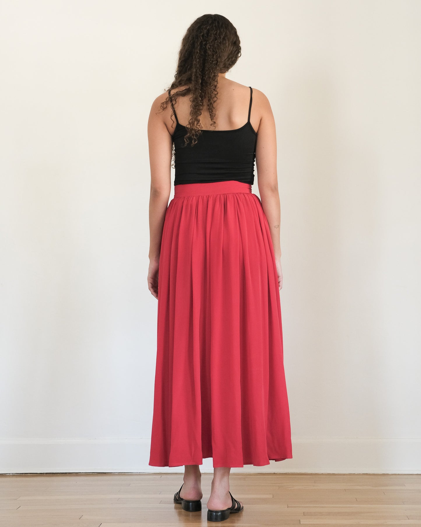 DKNY silk wrap skirt