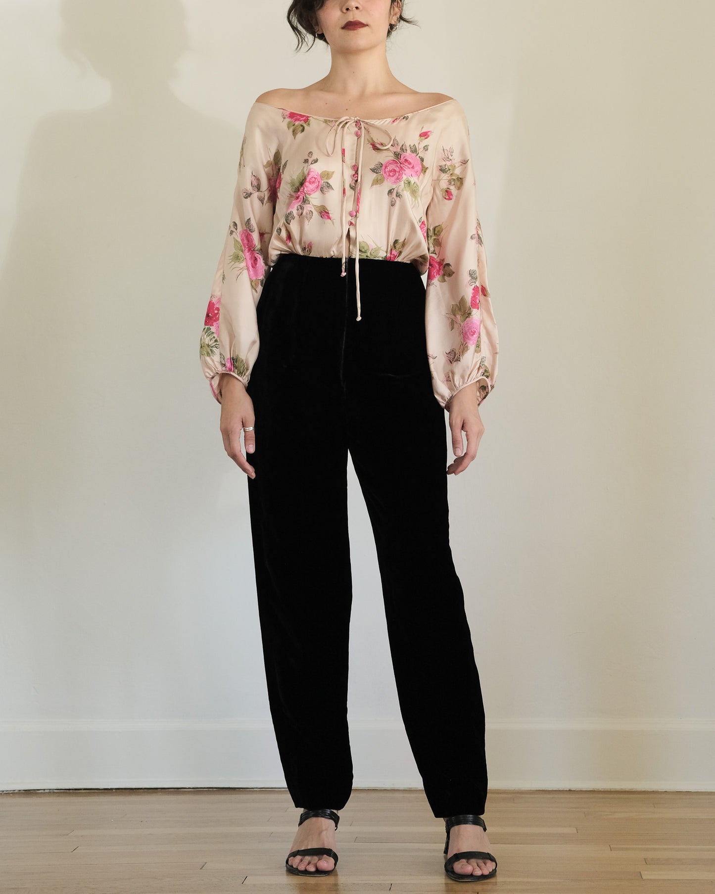 LUCIE ANN SILK + VELVET JUMPSUIT