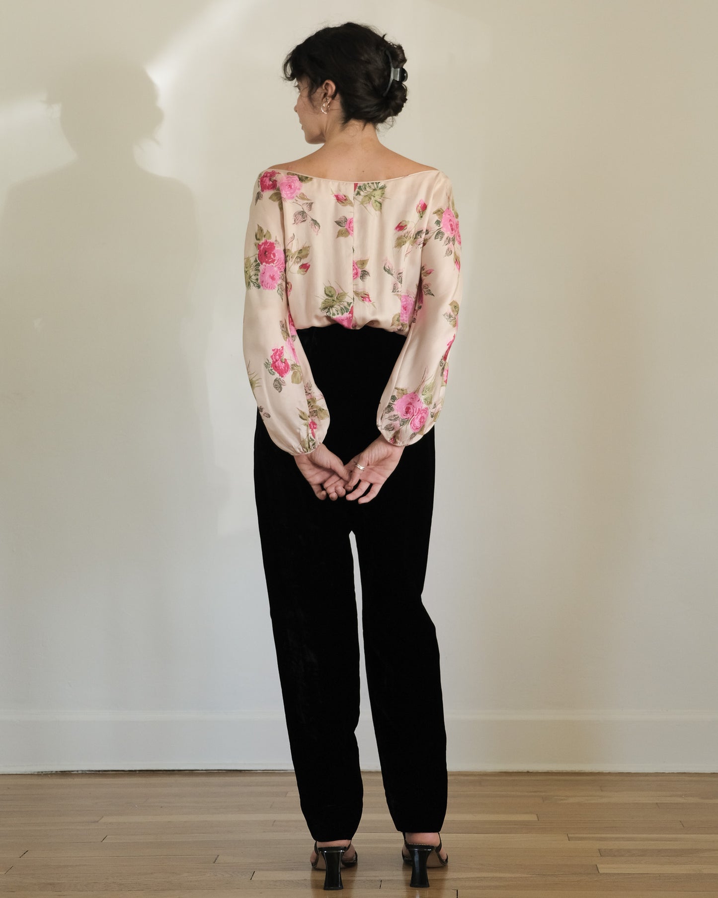 LUCIE ANN SILK + VELVET JUMPSUIT