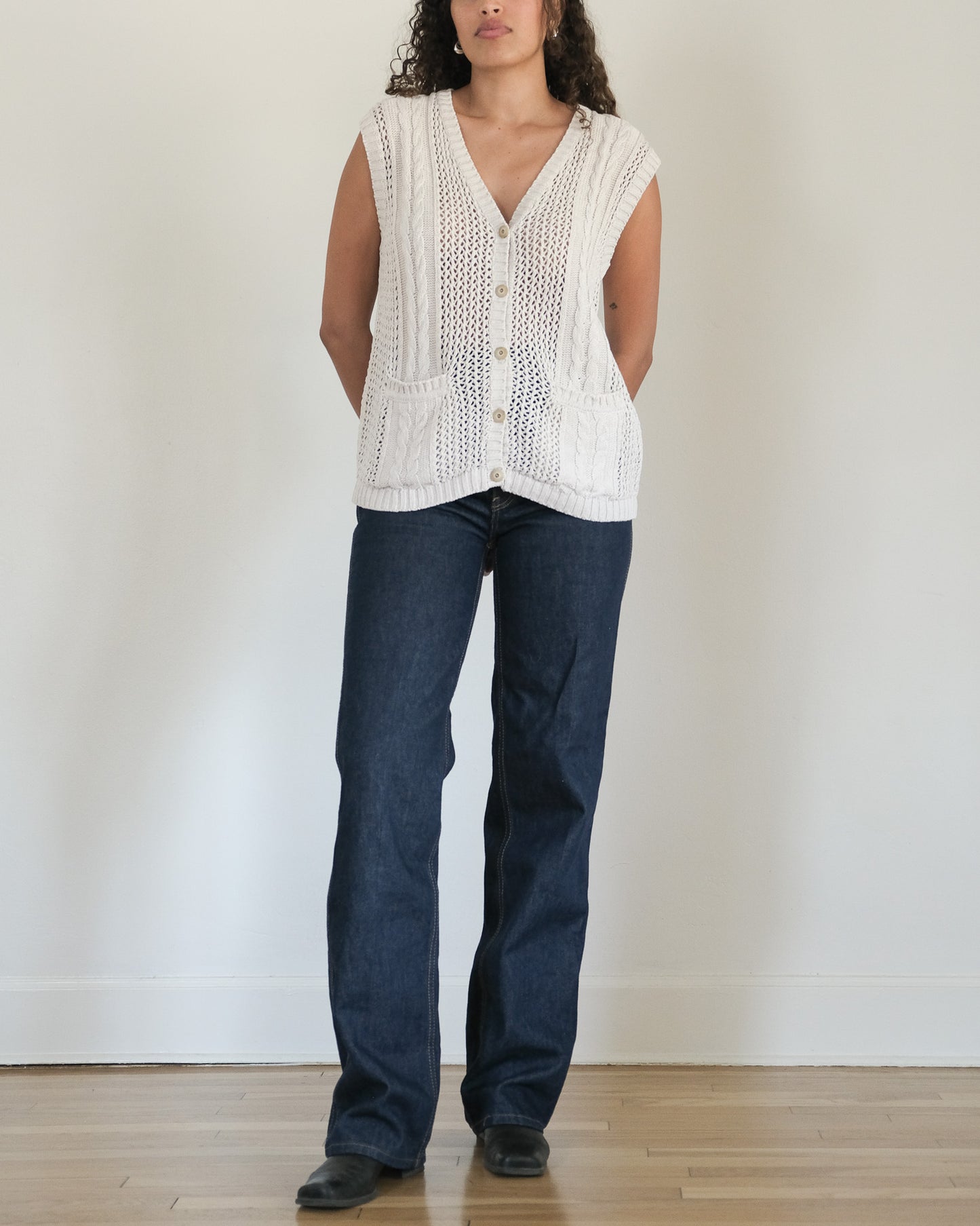 Liz Claiborne linen knit vest