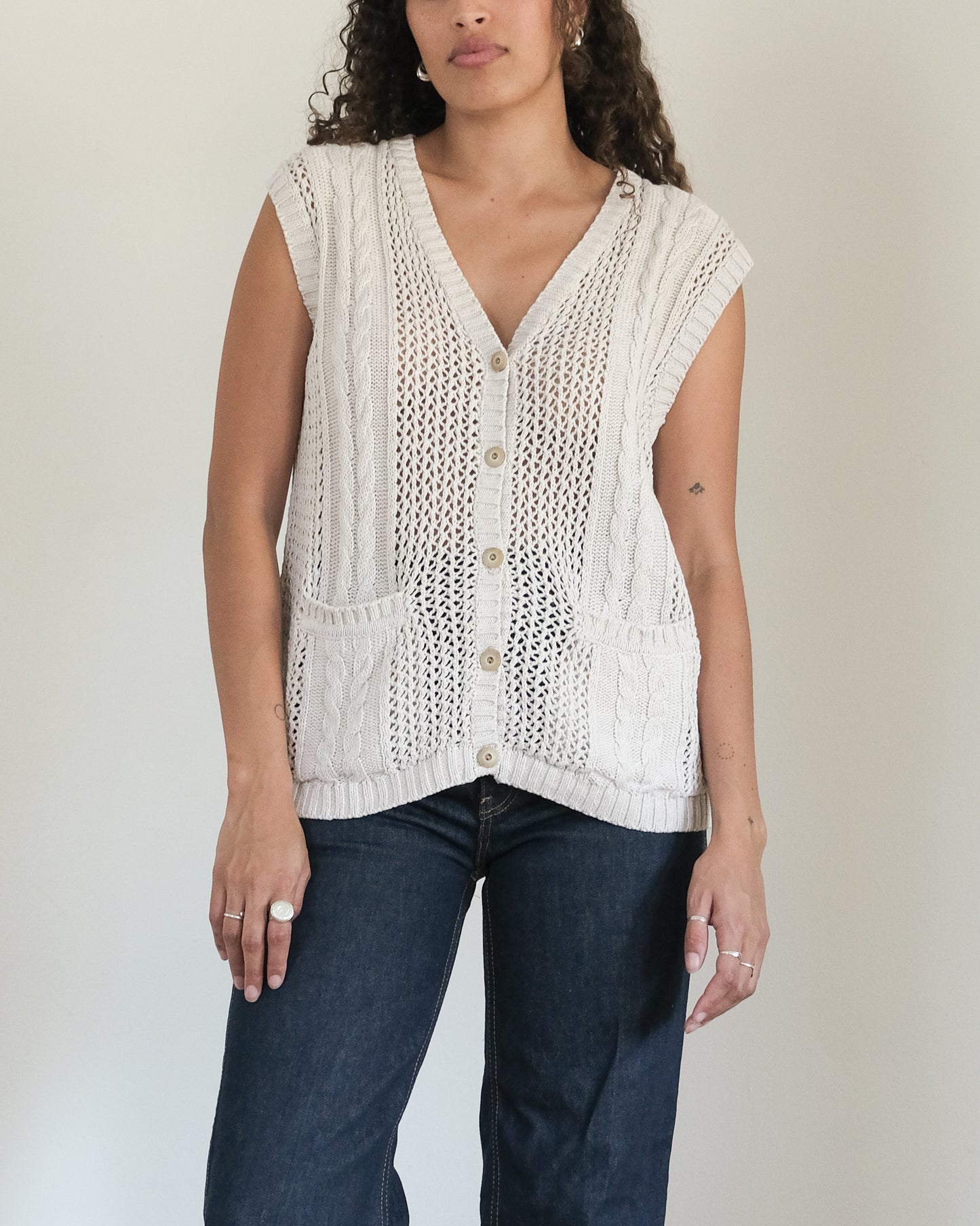 Liz Claiborne linen knit vest