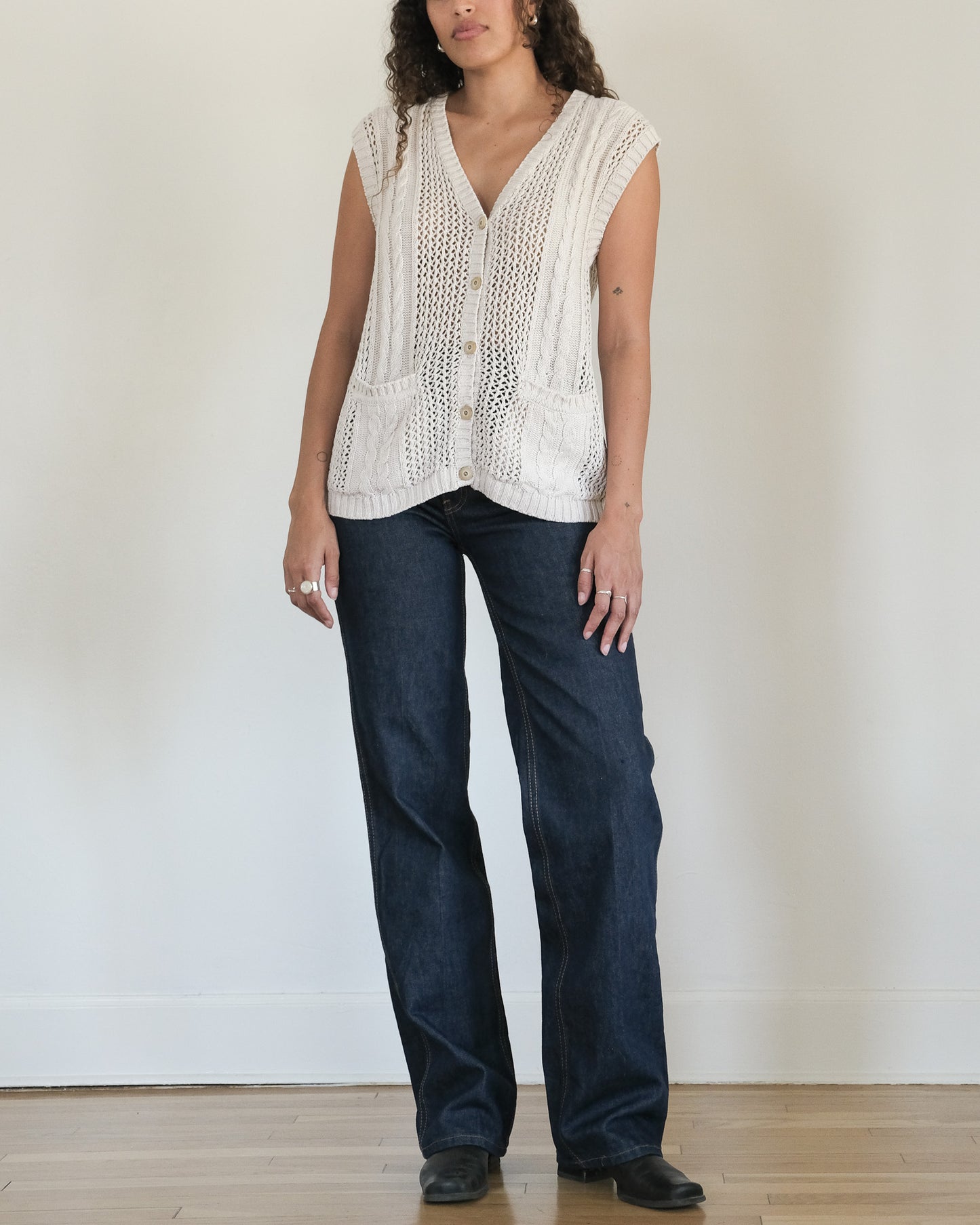 Liz Claiborne linen knit vest