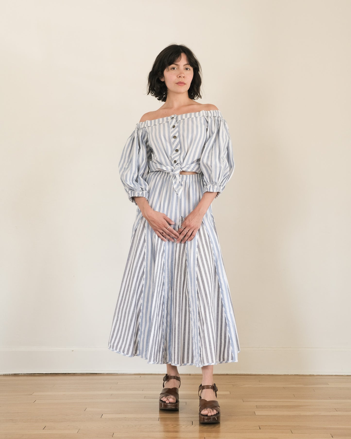 90s Jan Barboglio cotton skirt set