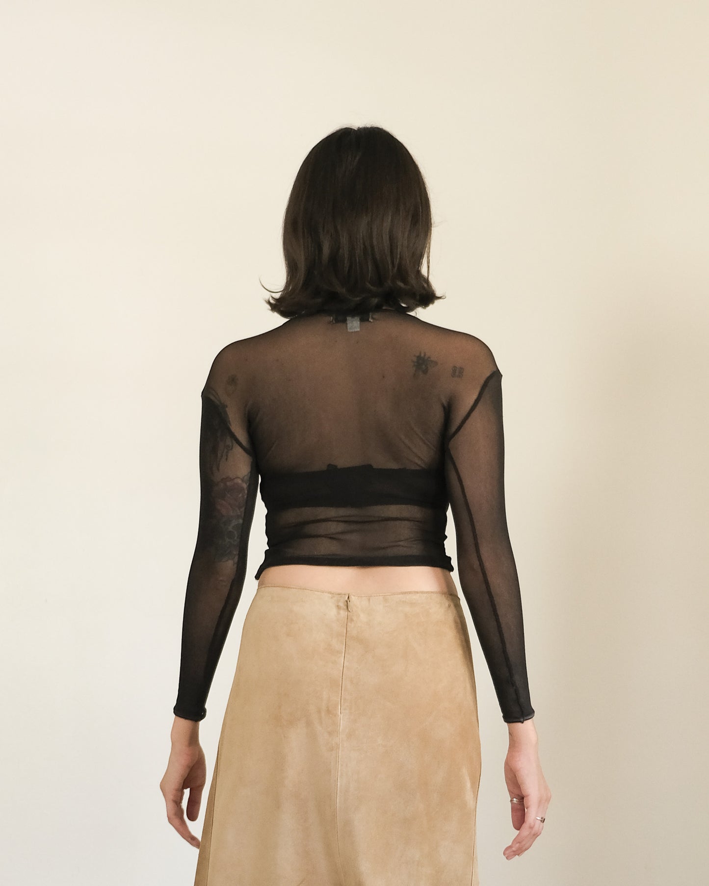 90s bebe micro mesh top