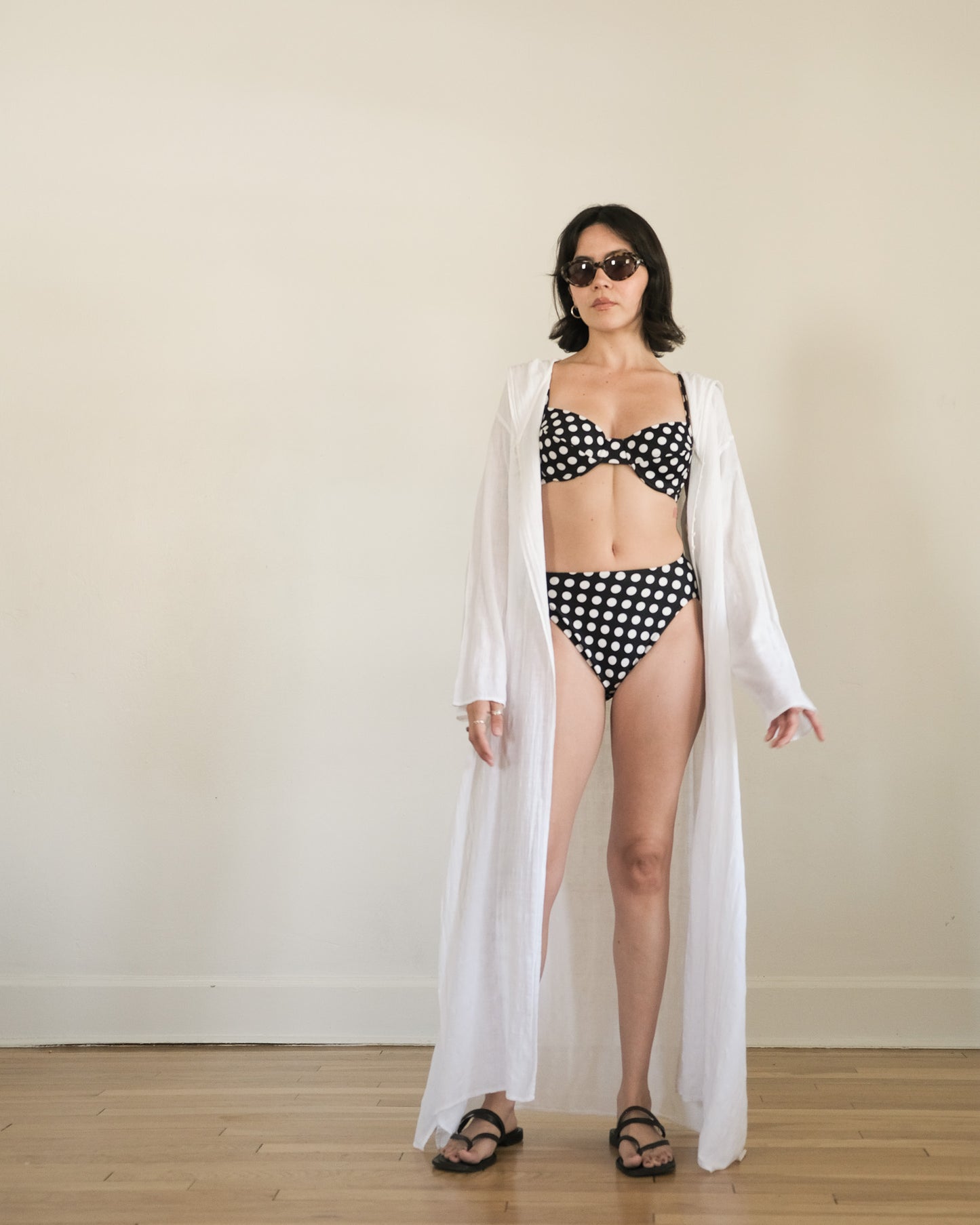 90s Donna Karan cotton gauze cover up