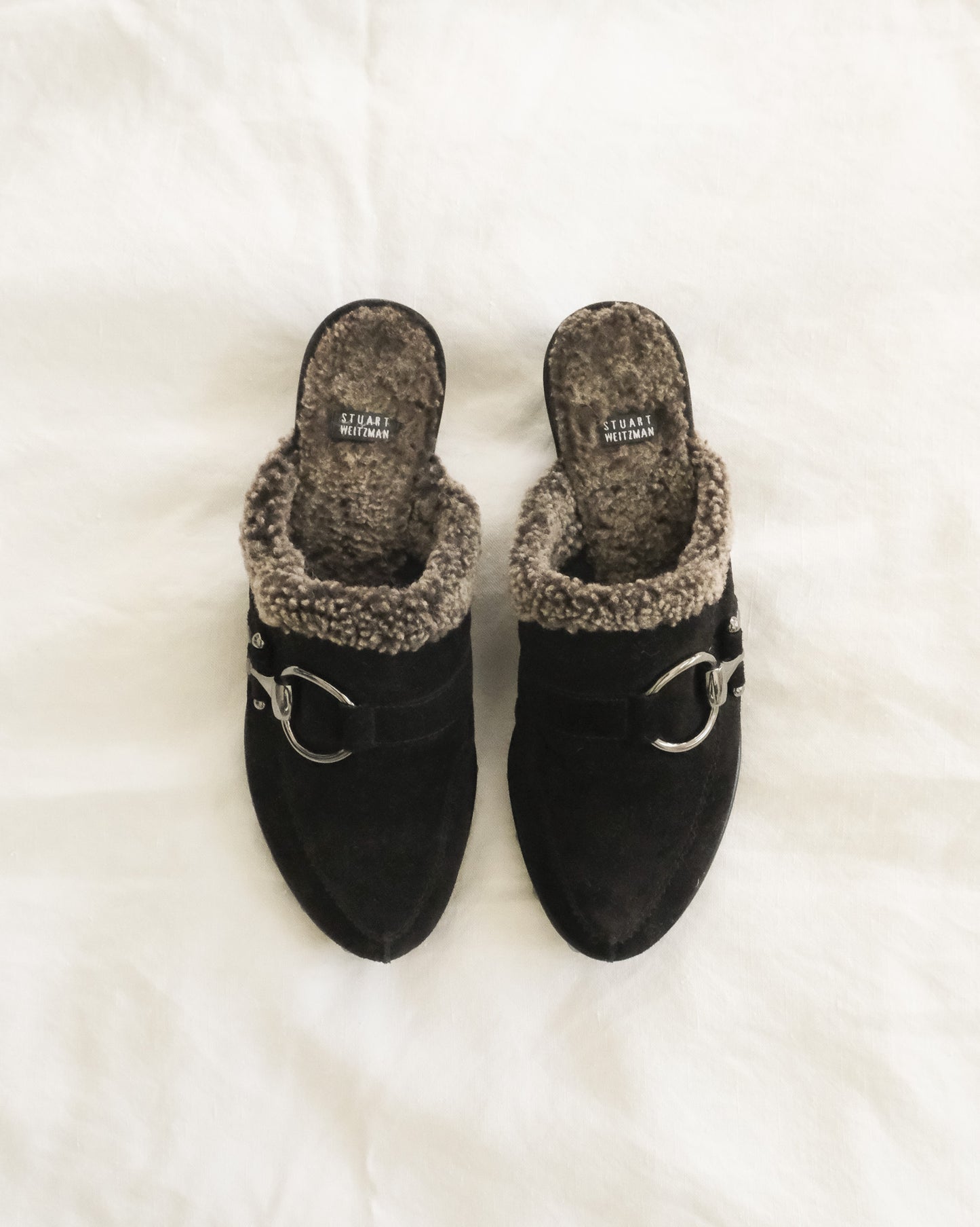 y2k Stuart Weitzman shearling mules (9)