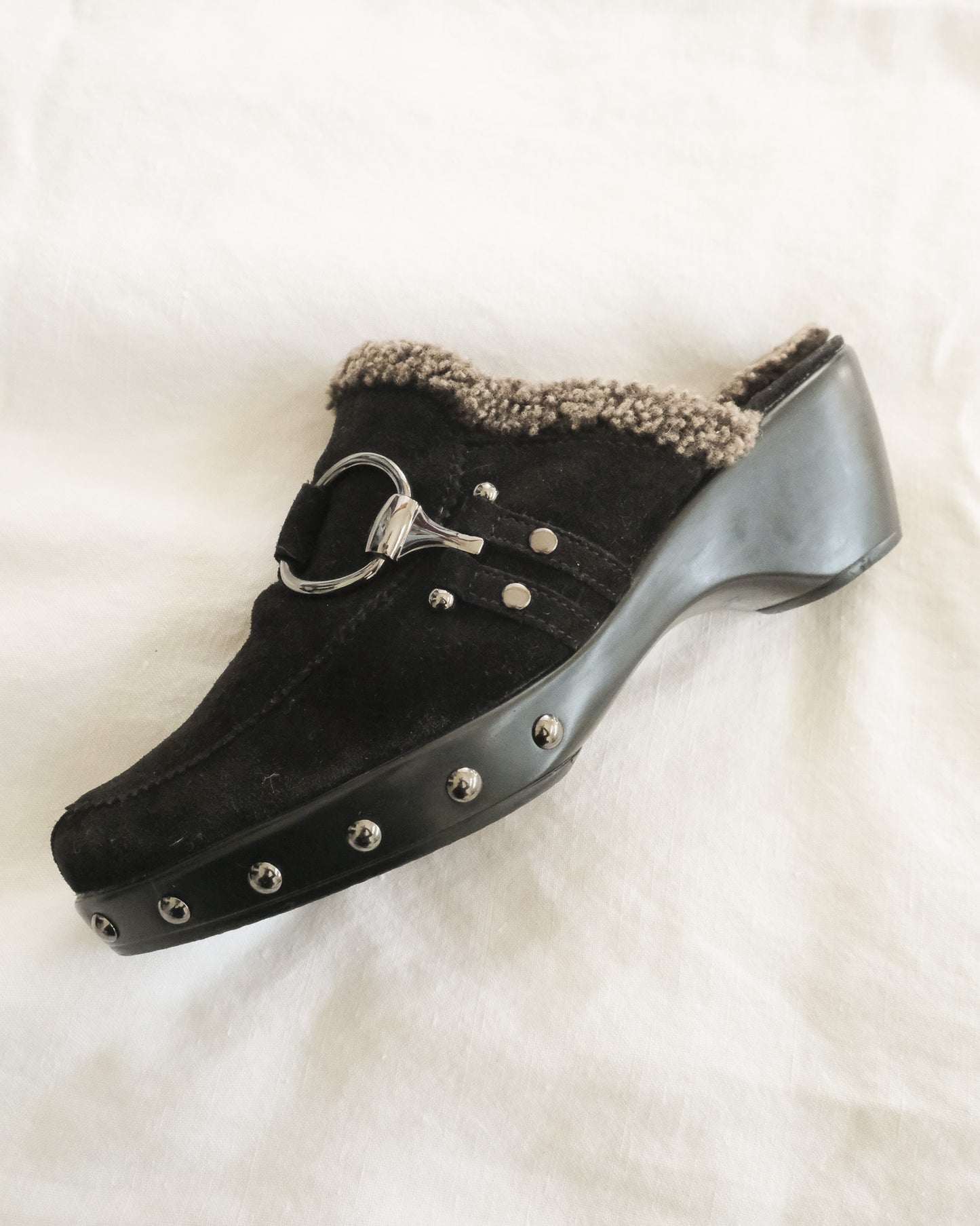 y2k Stuart Weitzman shearling mules (9)