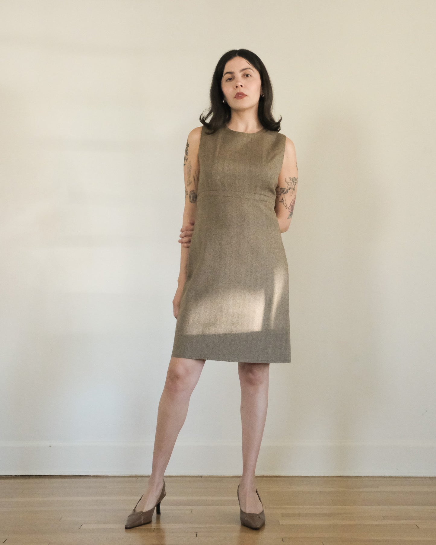 wool shift dress Milena Merino Blend Shift Dress brings modern geometry to a timeless silhouette Dress / JNBY Light Formal