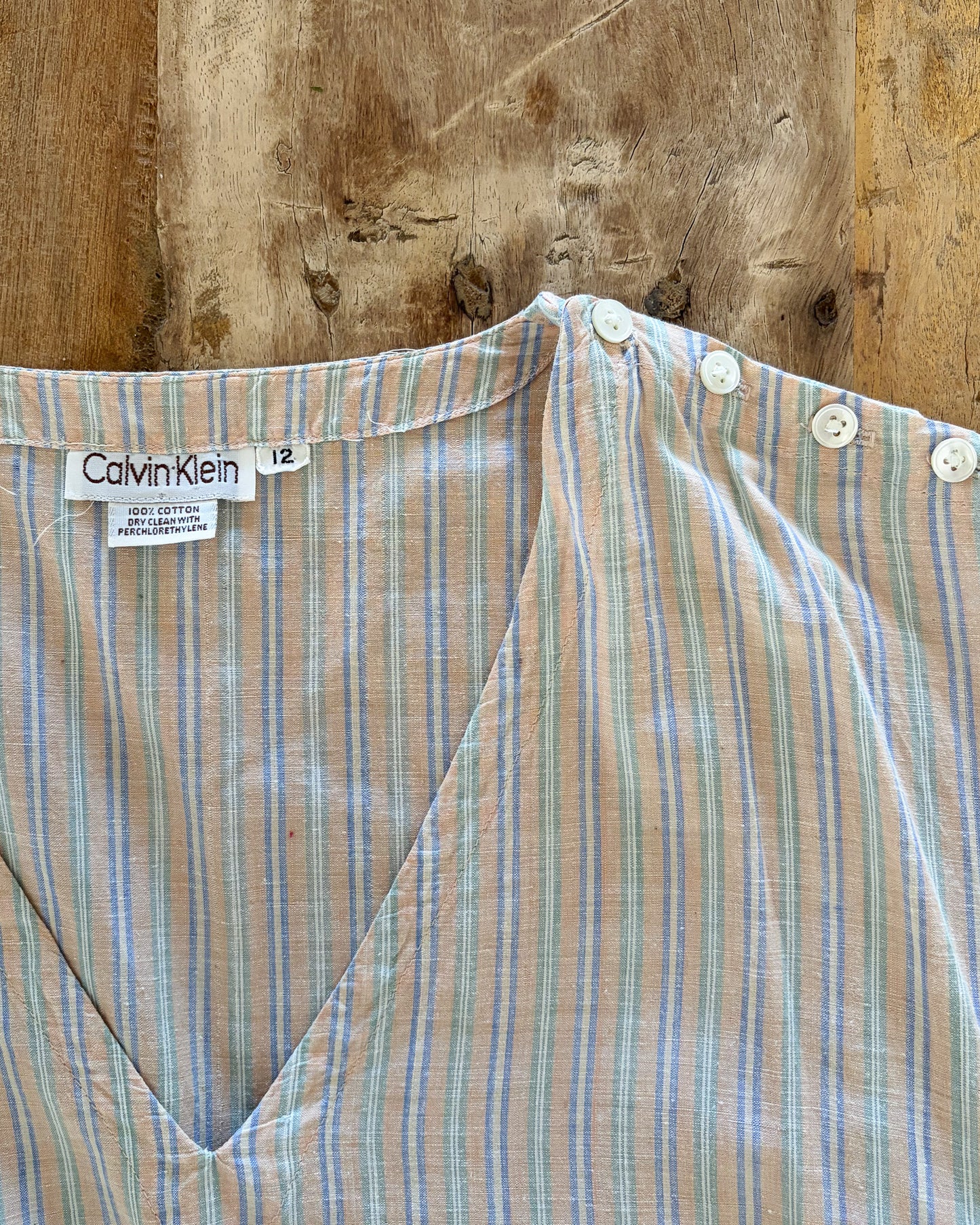 90s Calvin Klein striped caftan