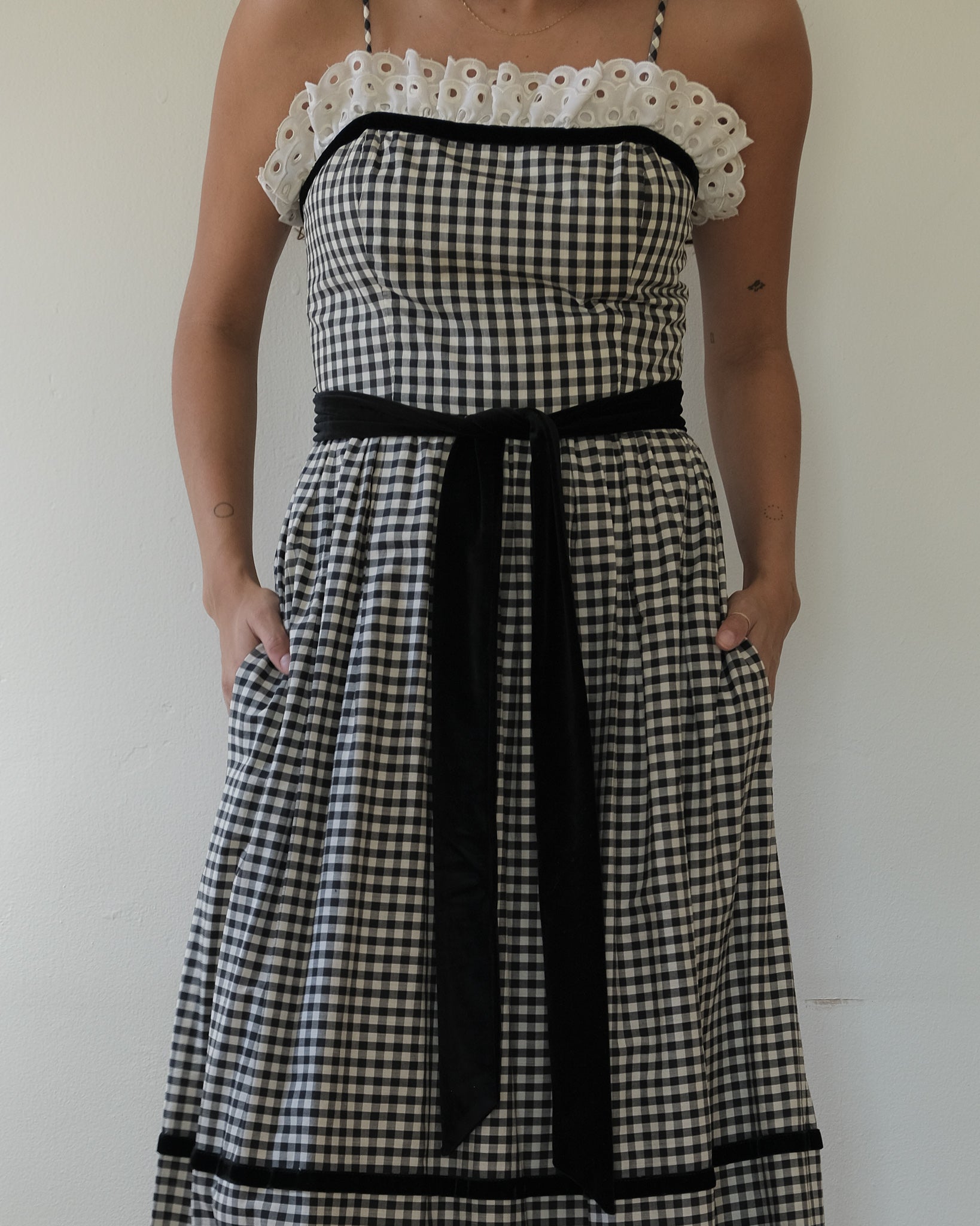 70s LILLIE RUBIN GINGHAM DRESS deep end vintage 70s LILLIE RUBIN GINGHAM DRESS deep end vintage