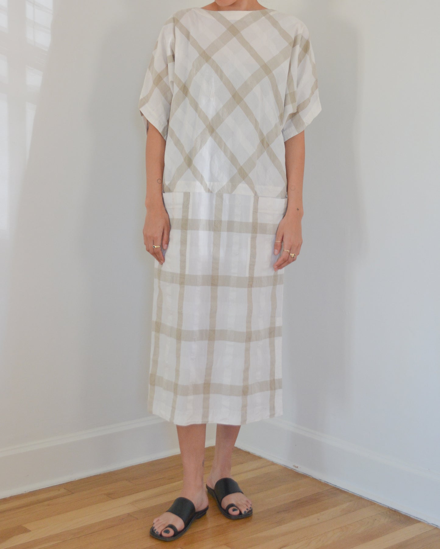 80s ISSEY MIYAKE COTTON DRESS